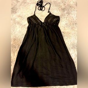 All about me beautiful black knit halter dtress